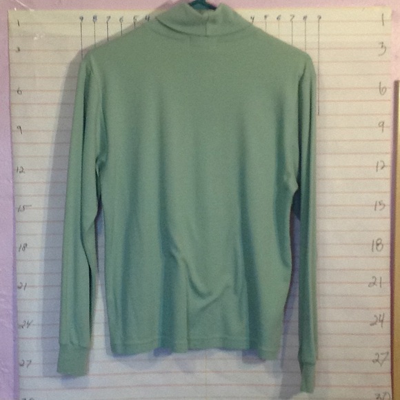 JENNIFER MOORE  woman's turtleneck  sz M  Green, very nice - Picture 4 of 4
